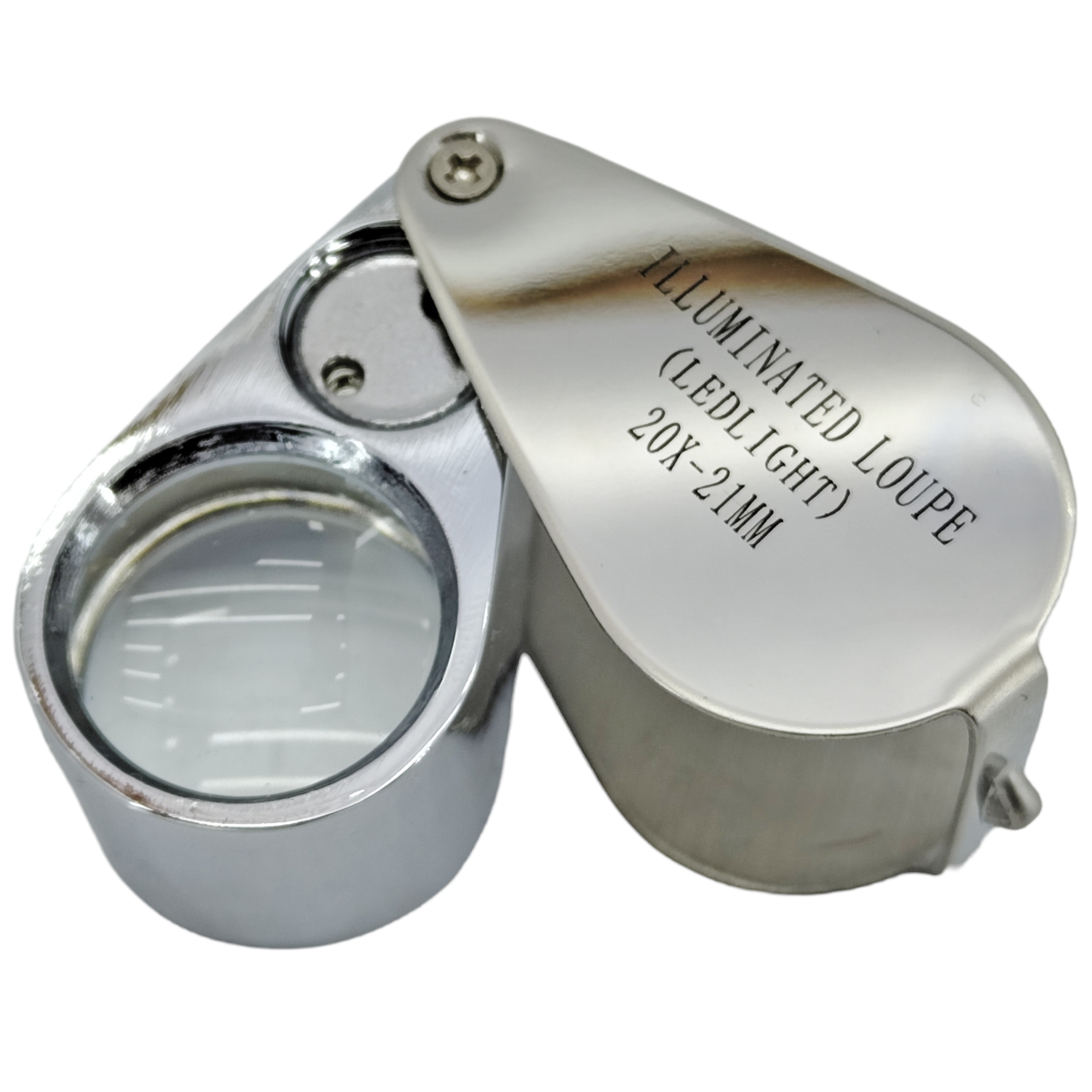 Лупа ювелірна 20X Magnifier MG21007, лінза.- 20мм c Led
