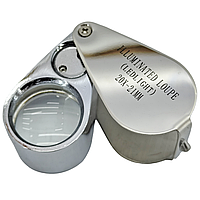 Лупа ювелирная 20X Magnifier MG21007, линза 20 мм c LED подсветкой