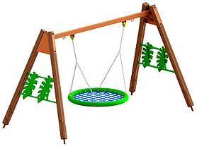 Гойдалка на дерев'яних стійках "Гніздо лелеки" (для приватних будинків) SiverSport KID322