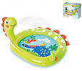 Басейн дитячий надувний ігровий центр Intex 58437 "Діно" 119х109х66см, 68 л, з фонтаном, фото 2