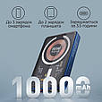 УМБ Promate TransPack-10 10 000 mAh, 20W PD USB-C порт, 22.5W QC USB-A порт, 15W MagSafe Blue (transpack-10.blue), фото 2