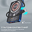 УМБ Promate TransPack-10 10 000 mAh, 20W PD USB-C порт, 22.5W QC USB-A порт, 15W MagSafe Blue (transpack-10.blue), фото 9