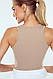 Майка женская трикотажная боксерка бежевая однотонная. Модель Lotta Eldar - фото 3 - id-p1848284181