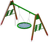 Гойдалка на дерев'яних стійках "Гніздо лелеки" (для приватних будинків) SiverSport KID322, фото 2