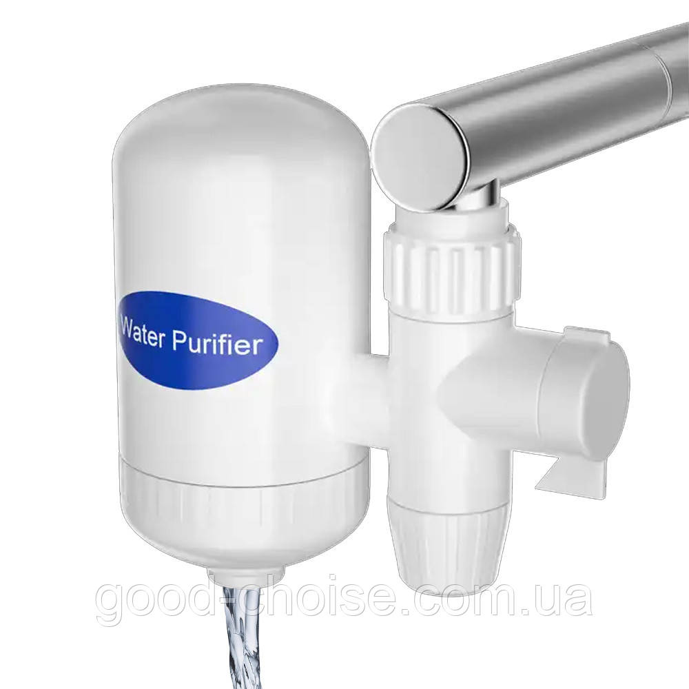Універсальна фільтр-насадка на кран WATER PURIFER для очищення води / Очисник води / Фільтр водопровідний