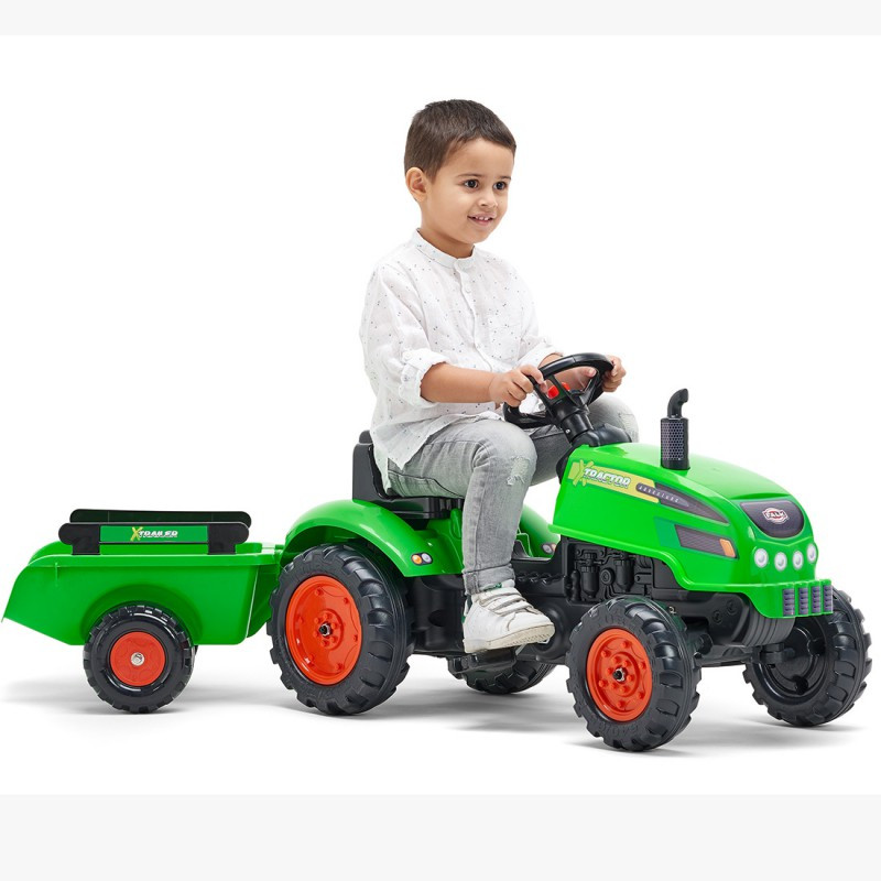 Педальный трактор с прицепом Green X-Tractor Falk 2048AB - фото 5 - id-p1848283698