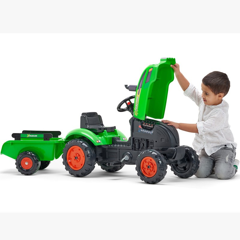 Педальный трактор с прицепом Green X-Tractor Falk 2048AB - фото 6 - id-p1848283698