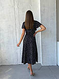 Принтована сукня міді вільного фасону під пояс з короткими рукавами (р. 42-48) 65035262, фото 5