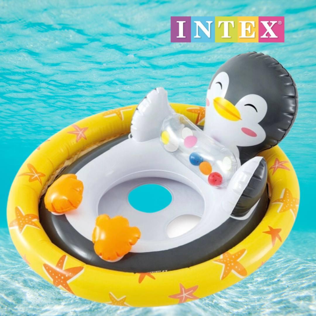 Дитячий надувний круг з ніжками Intex 59570 NP Пінгвін