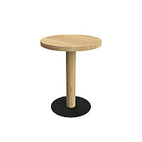 Круглый стол для кафе с коробом "Серия 2" из дерева и металла