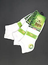 Чоловічі шкарпетки короткі бамбук BYT однотонні 40-44 12 пар/уп білі