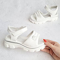 Дитячі босоніжки, літнє взуття для дівчинки, відкриті, устілка шкіряна із супінатором. Розміри 33,34