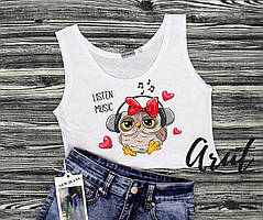 Жіночий літній топ з совою