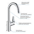 Змішувач для раковини Grohe QuickFix StartEdge L-Size 24201001, фото 6