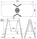 Гойдалка одинарна на дерев'яних стійках "Гніздо Лелеки" SiverSport TE412-RC, фото 2