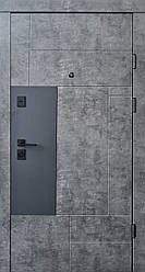 Вхідні квартирні двері Ультра Прайм-М Qdoors 95х204 см Мрамор темний/Біла емаль