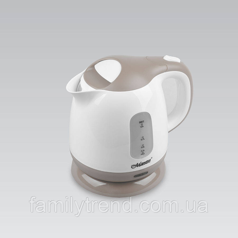 Електричний чайник 1 л дисковий Maestro MR-012-BEIGE Електрочайник 1000 Вт для дому, офісу, дачі