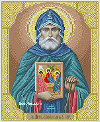 СОС. Схема для вишивки бісером Святий Олександр Свірський. БС Солес