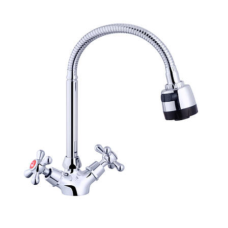 Змішувач для кухні з гнучким виливом Agua Toledo-C039, фото 1