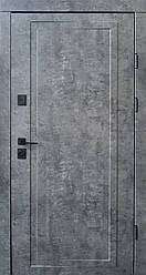 Вхідні квартирні двері Ультра Міроу Qdoors 95х204 см Мрамор темний/Біла емаль/Дзеркало