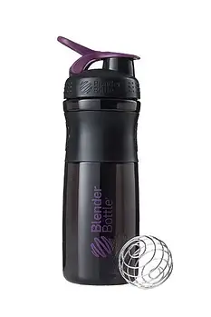 Шейкер спортивний (пляшка) BlenderBottle SportMixer 28oz/820ml Black (Original) Чорний/фіолетовий
