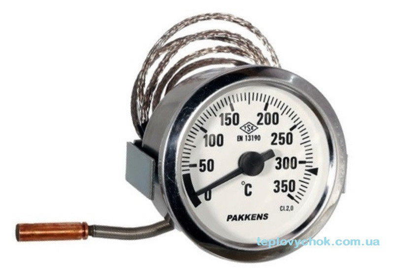 Термометр 0-350°С, Ø60мм з капіляром L=1000 мм, PAKKENS
