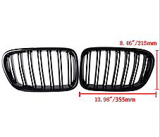 Решітка ноздрі BMW (БМВ) X3 series (F25) 2010-2014 - Глянець 2 ребра, фото 2