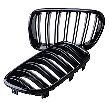 Решітка ноздрі BMW (БМВ) X3 series (F25) 2010-2014 - Глянець 2 ребра, фото 5