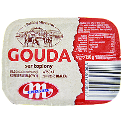 Крем-сир плавлений гауда Млековіта Mlekovita gouda 150g 12шт/ящ (Код: 00-00005122)