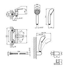 Змішувач для душу Kroner KRP Brocken — C050, фото 2