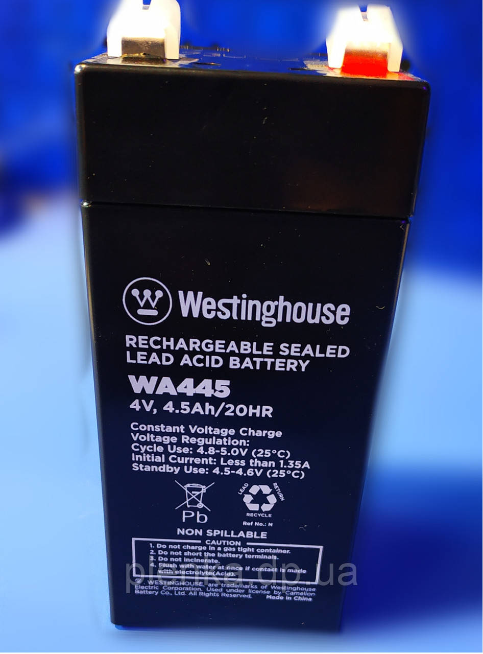 Акумуляторна батарея Westinghouse 4V 4.5 Ah