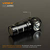 Портативний багатофункціональний ліхтарик VIDEX VLF-A055H 600Lm 5700K, фото 10