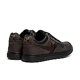 Літні чоловічі кросівки з натуральної шкіри та сітки в коричневому кольорі, фото 2