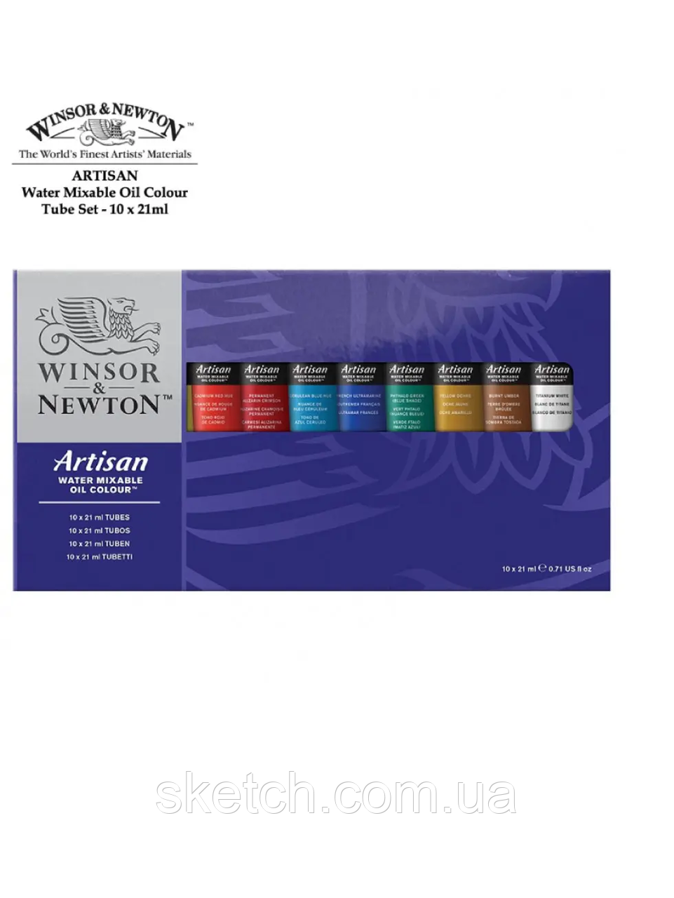 Набір водорозчинних олійних фарб Winsor&Newton Artisan, 10 кольорів по 21мл