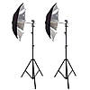 Набір студійного світла Prolight 300 Вт. 5500К із парасольками на відображення 84 см, фото 2