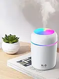 Аромадифузор і зволожувач повітря Humidifier Н2О-300 з RGB-підсвіткою, 2 режими, USB живлення, білий, фото 6