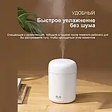 Аромадифузор і зволожувач повітря Humidifier Н2О-300 з RGB-підсвіткою, 2 режими, USB живлення, білий, фото 5