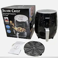 Аерофритюрниця цифрова безоливна фритюрниця 6 літрів SILVER CREST S-18 2400W, фото 2