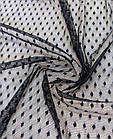 Відріз 0,75м тканина сітка стрейч горошок овал чорна
