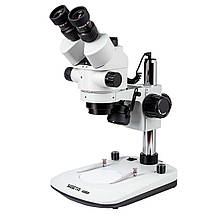 Sigeta MS-220 7x-180x Led Trino Stereo | Професійний стереоскопічний мікроскоп для досліджень в радіотехніці, ювелірній справі, фото 2