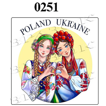 Магнит на холодильник "Україна" 6х6см