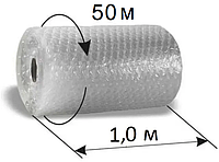 Воздушно-пузырчатая пленка 100 см х 50 м.п. х 65 мк