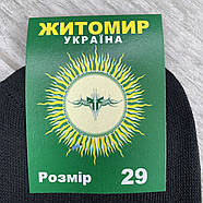 Шкарпетки чоловічі демісезонні гладкі бавовна Житомир Premium, 31 розмір, чорні, 08608, фото 4