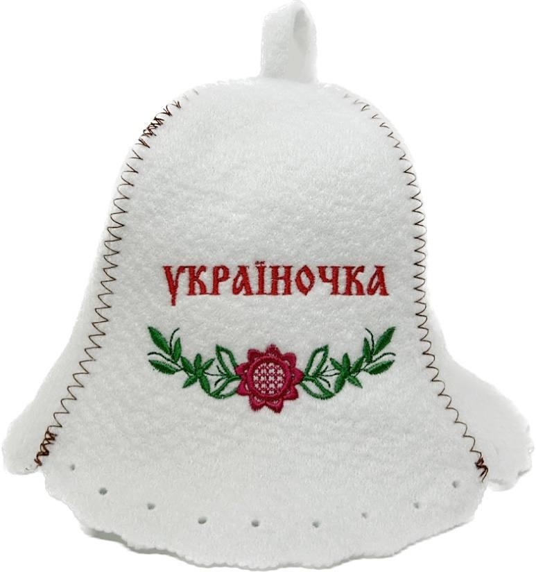 Шапка для лазні та сауни з поліестеру Україночка