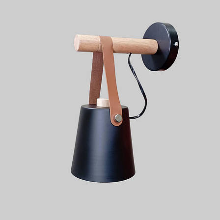 Настінний чорний світильник модерн (909-8072-1 BK), фото 1