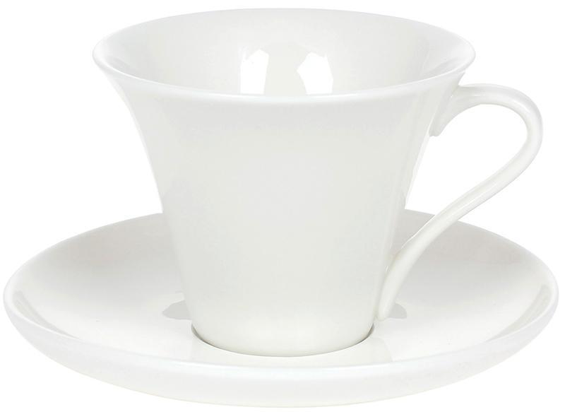 Чайно-кавовий набір "White City Мінімал" 4 чашки 260 мл і 4 блюдця