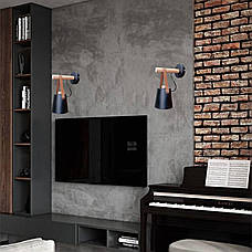 Настінний чорний світильник модерн (909-8072-1 BK), фото 4