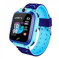 Детские Смарт часы Q12 Smart Baby Smart Watch с GPS голубые с сим картой прослушка