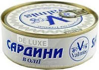 Сардина в масле Valmis Валмис de luxe 240g