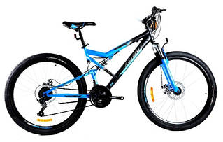 Двопідвісний велосипед Azimut Scorpion 26 G-FR/D (17) чорно-синій